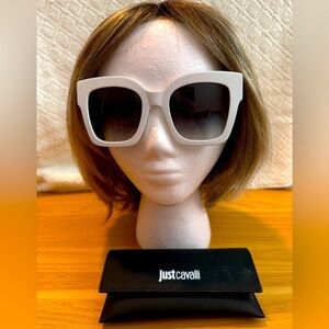 Just Cavalli Womens White Geometric Sunglasses